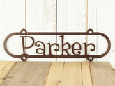 Custom Metal Name Sign, Personalized Name Plaque, Outdoor Metal Wall Art, Laser Cut Metal Signs Custom Gift Ideas